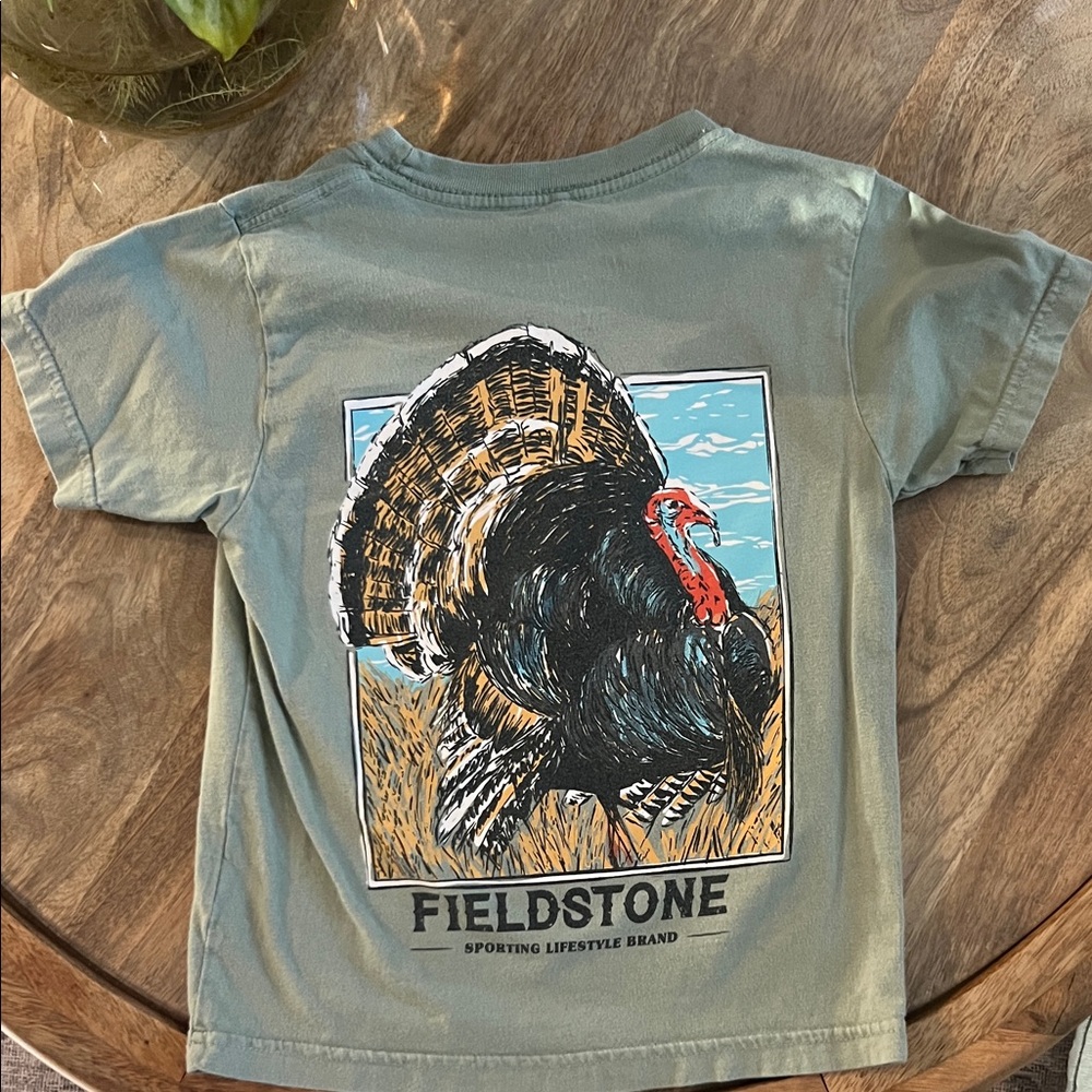 Fieldstone Kids Olive Turkey Graphic Tee